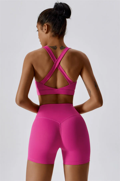 Ensemble Sport Femme SculptFit Sans Coutures – Brassière et Short Taille Haute