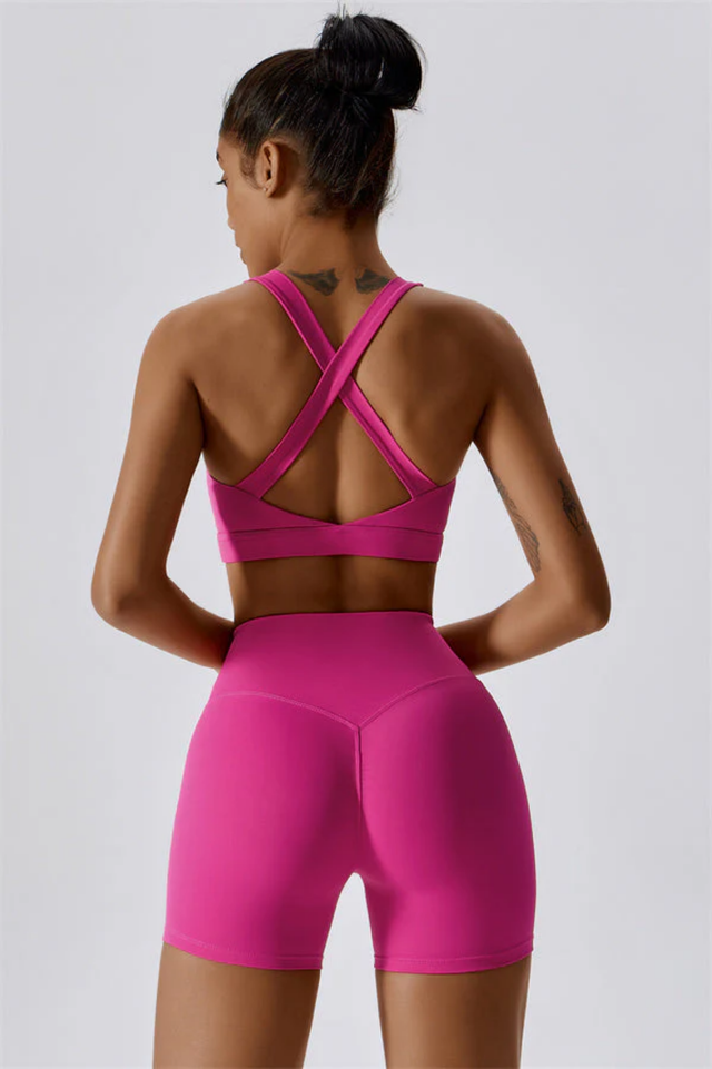 Ensemble Sport Femme SculptFit Sans Coutures – Brassière et Short Taille Haute