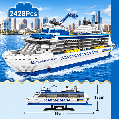Paquebot de croisière en briques de construction, 2428 pièces – modèle assemblé