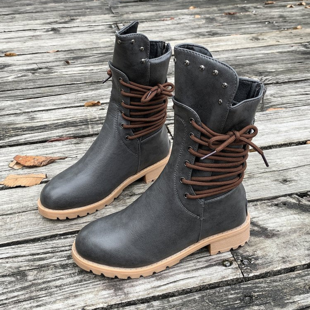 bottines de marche femme, coloris gris