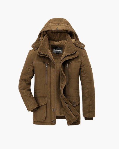 Veste d'hiver homme manteau chaud portée en extérieur