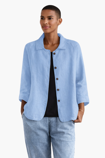 Veste Légère Femme Boutonnée – Tissu Fluide & Style Décontracté Élégant | Printemps & Bureau