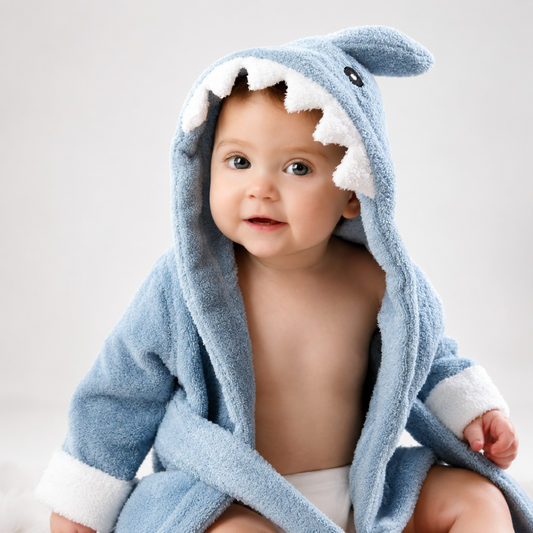 Poncho de bain bébé à capuche, serviette douce motif animal