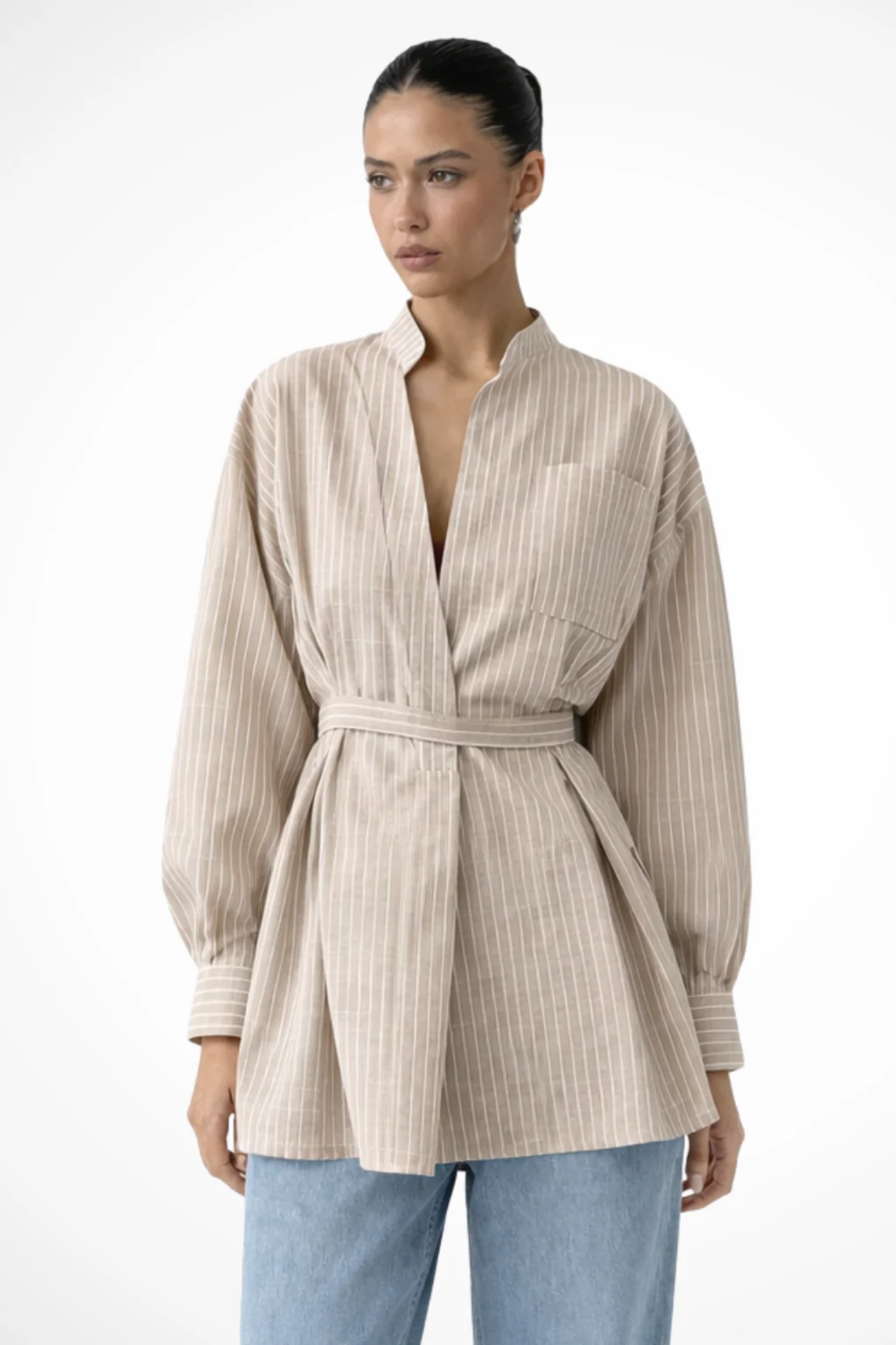 Blouse Femme Fluide Rayée – Élégance Casual & Coupe Cintrée | Style Bureau & Quotidien