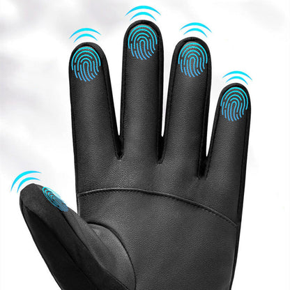gants d'hiver, détail de la paume antidérapante