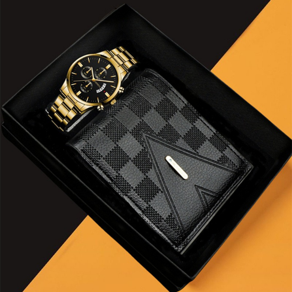 Coffret homme or uni