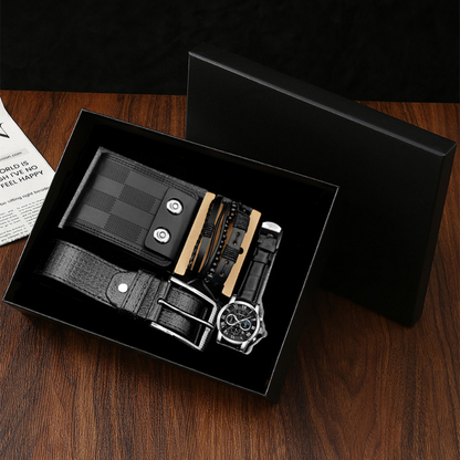 Coffret homme noir avec bracelet