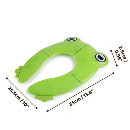 Réducteur de toilette grenouille plié, vue compacte