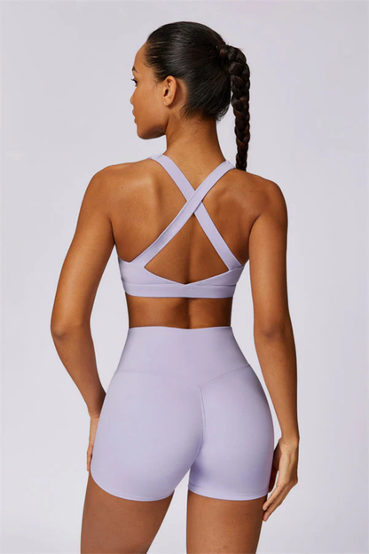 Ensemble Sport Femme SculptFit Sans Coutures – Brassière et Short Taille Haute