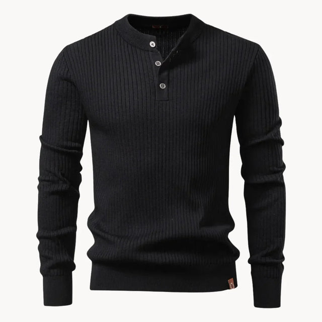 Pull homme col rond Noir