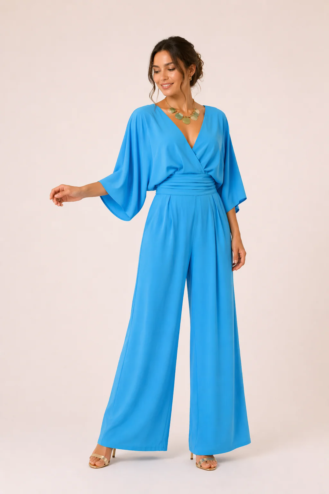 Combinaison Femme Fluide – Coupe Élégante & Taille Marquée, Style Chic Polyvalent