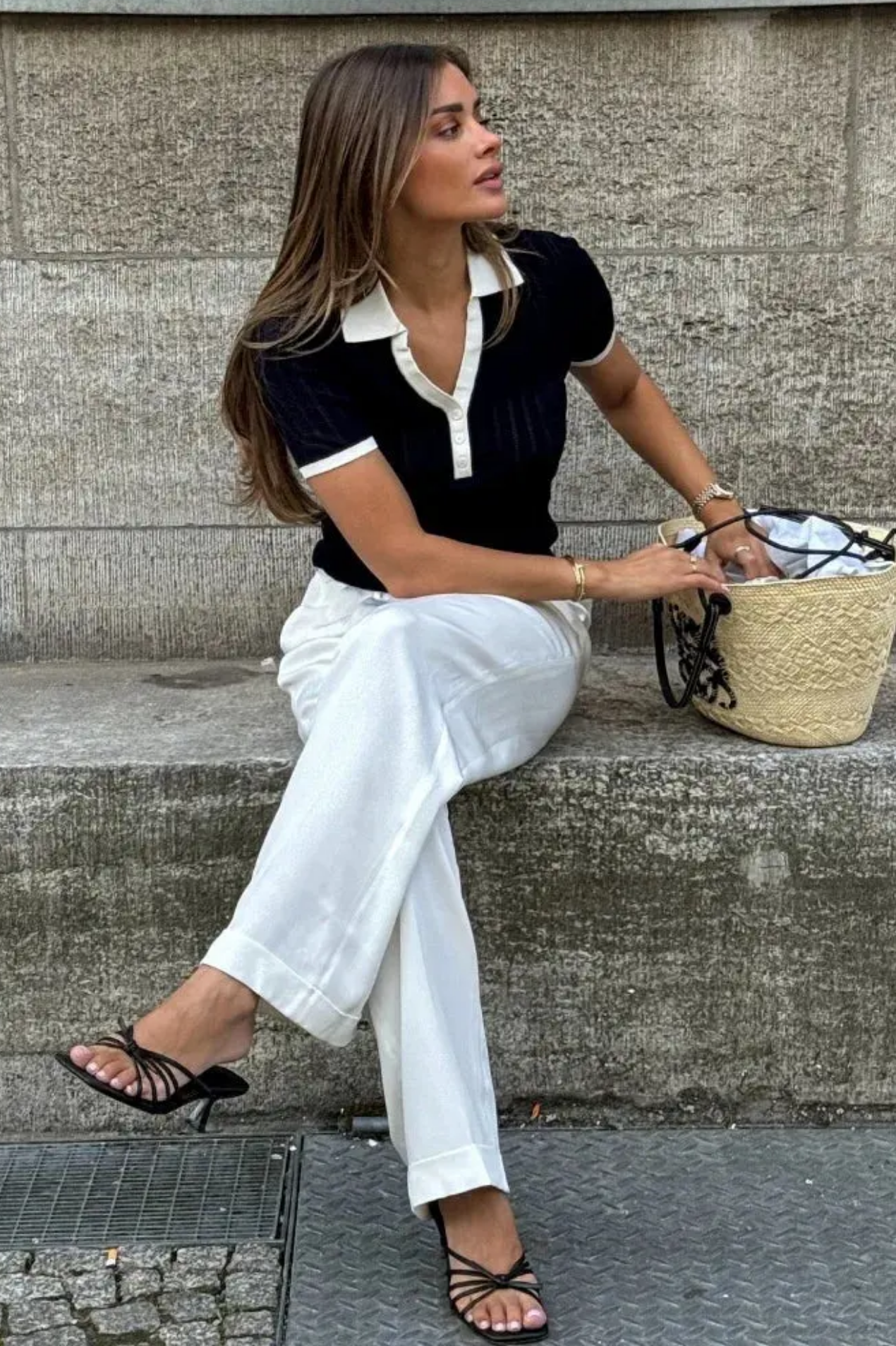 Top Femme Maille Col Polo – Élégance Légère & Coupe Flatteuse | Bureau & Sorties