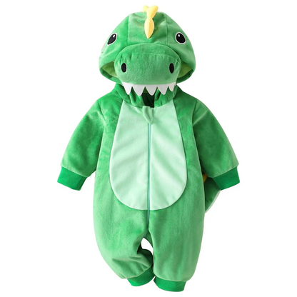 Détail de la fermeture zippée de la barboteuse dinosaure