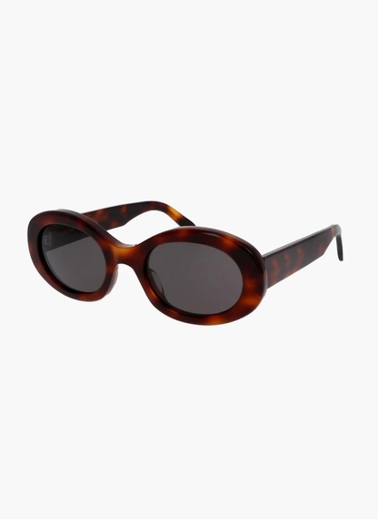 Lunettes de Soleil Ovales Oversize – Monture Noire au Style Rétro Chic