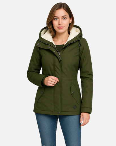 Veste Hiver Femme Capuche Doublée Polaire – Chaleur & Confort