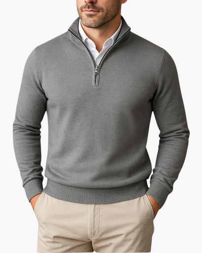 Pull Homme Demi-Zip – Style Business Décontracté & Élégant | Automne Hiver