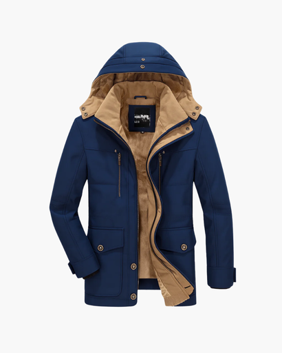 Veste d'hiver homme manteau chaud portée en extérieur