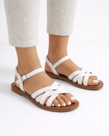 Sandales Plates Femme – Brides Croisées Réglables & Légèreté, Confort Estival