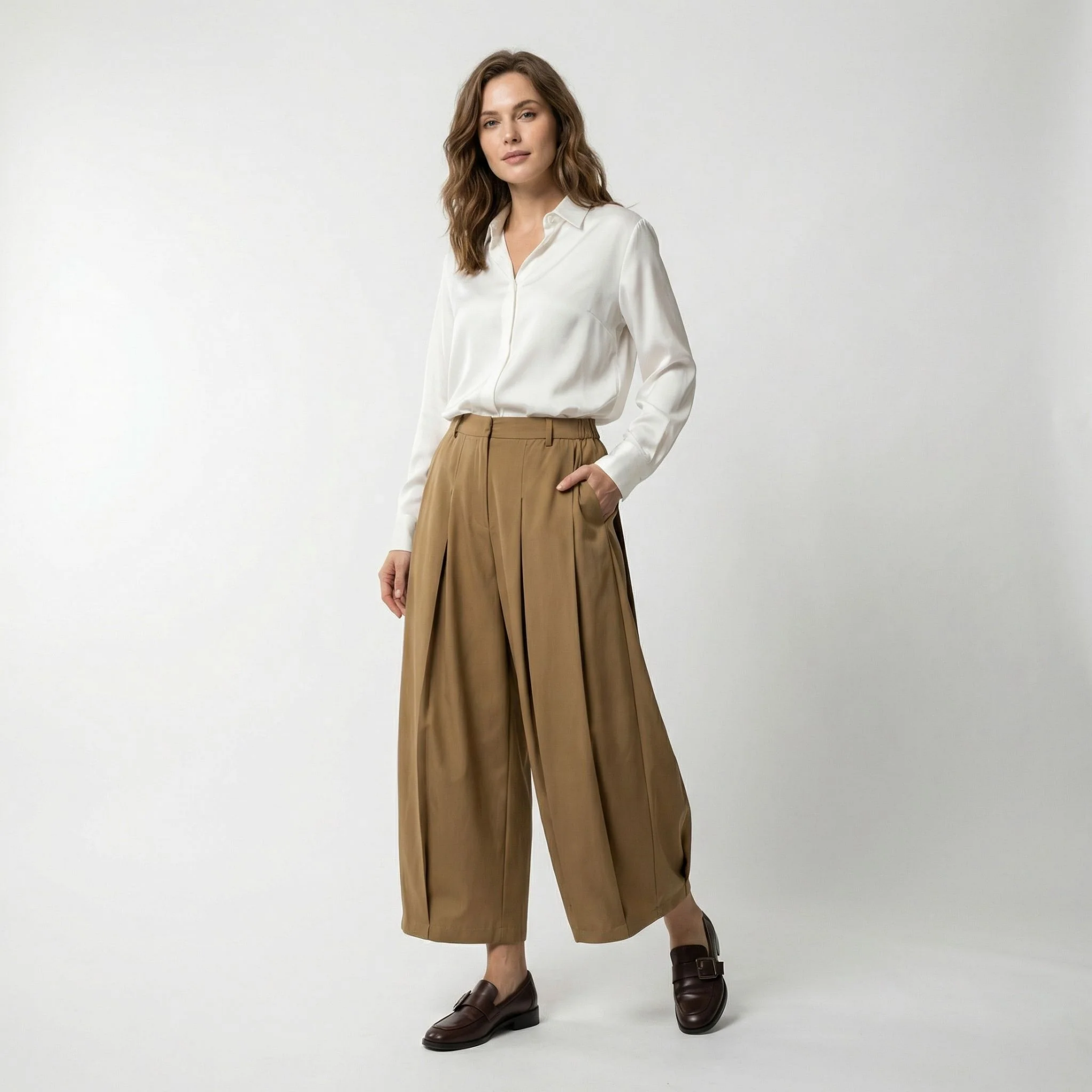 Pantalon Large Fluide Femme – vue 4