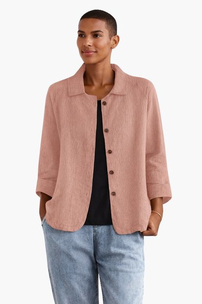 Veste Légère Femme Boutonnée – Tissu Fluide & Style Décontracté Élégant | Printemps & Bureau