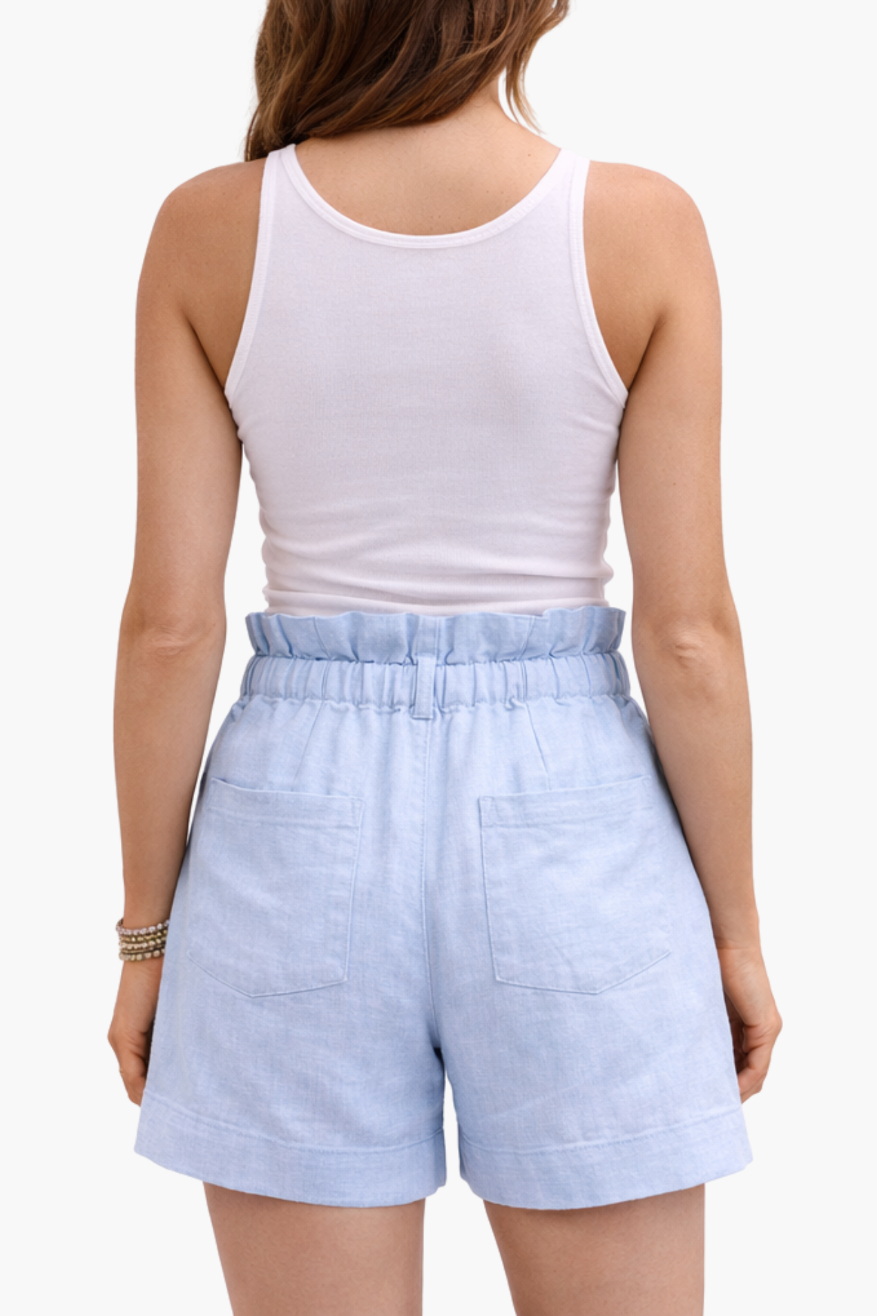 Short Lin Femme – Taille Haute & Ceinture Nouée, Coupe Fluide Style Bohème Estival