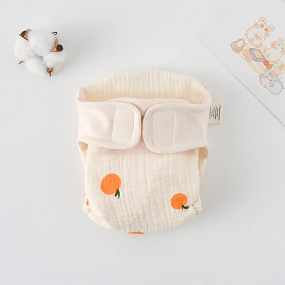 Body bébé plié à plat, motif fruit orange