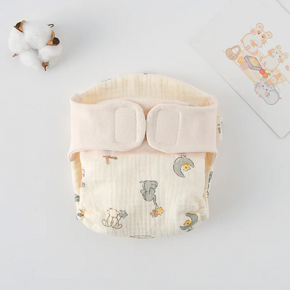 Body bébé plié à plat, motif éléphant et lune