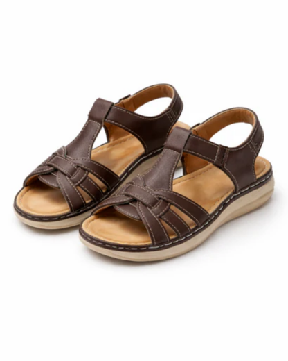 Sandales Compensées Femme – Brides Entrecroisées & Cheville Ajustable, Style Tressé Été