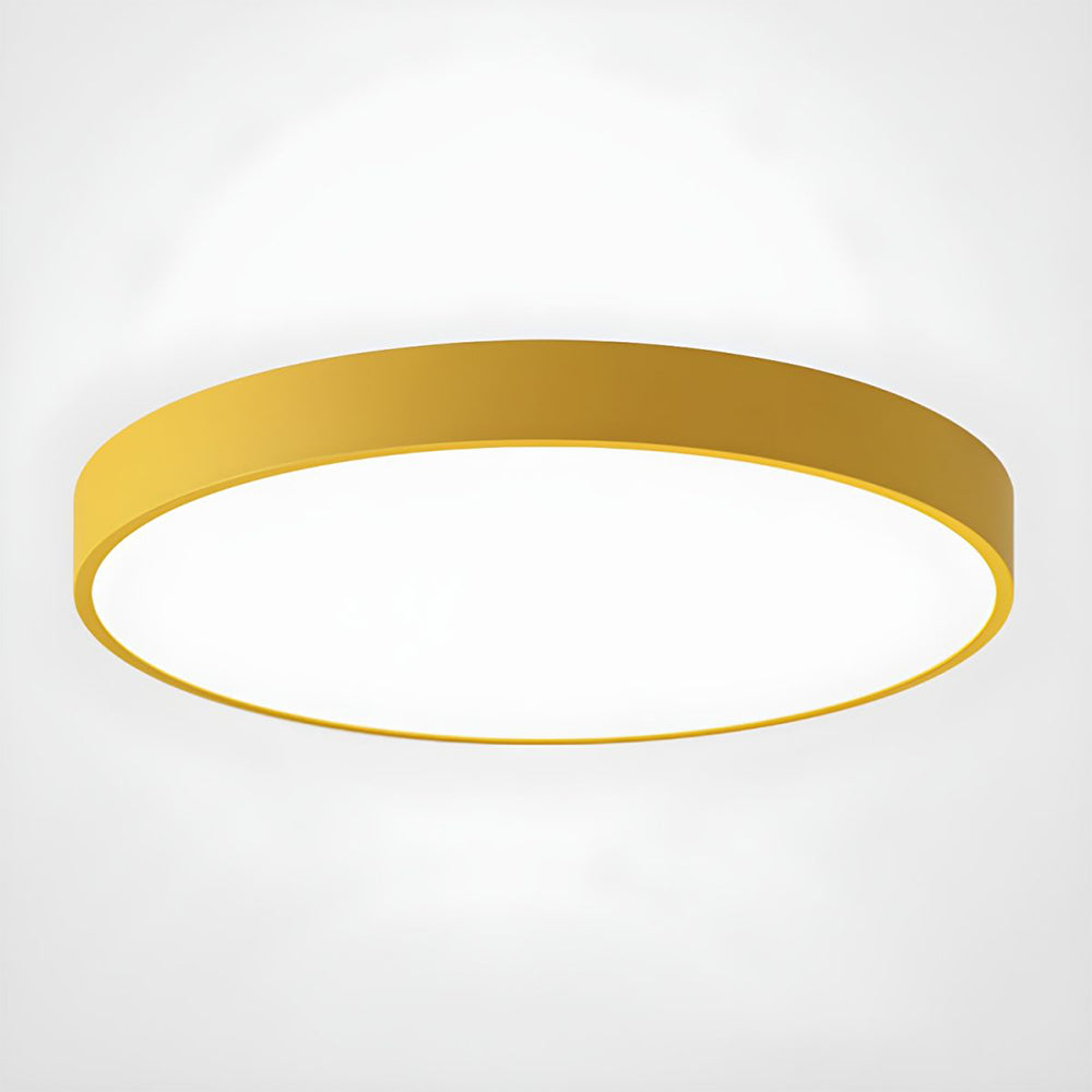 Plafonnier ultra-plat jaune