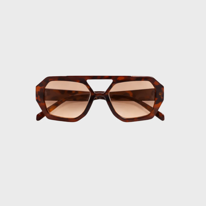 Occhiali da Sole Oversize – Montatura Tartarugata Geometrica di Tendenza
