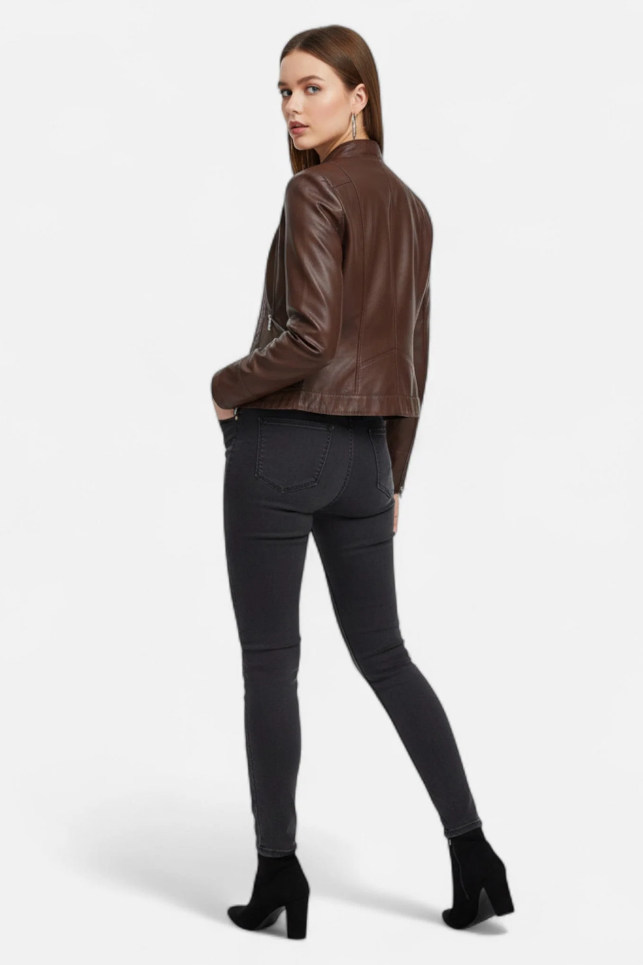 Veste biker femme similicuir, style casual chic