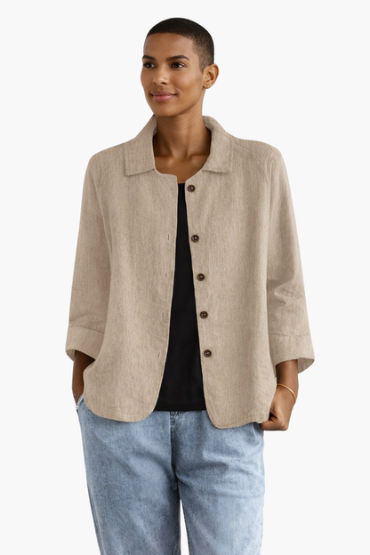 Veste Légère Femme Boutonnée – Tissu Fluide & Style Décontracté Élégant | Printemps & Bureau