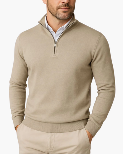 Pull Homme Demi-Zip Élégant – Style Business Décontracté