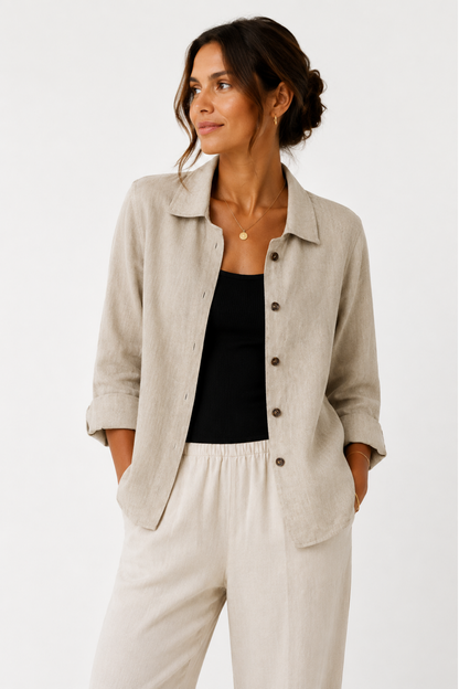 Veste Femme Légère – Surchemise Élégante à Boutons pour Toutes les Saisons – vue 3