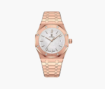 Montre Homme Élégante à Bracelet Intégré – Design Structuré & Affichage Date