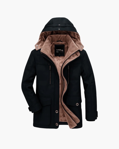 Veste d'hiver homme manteau chaud portée en extérieur