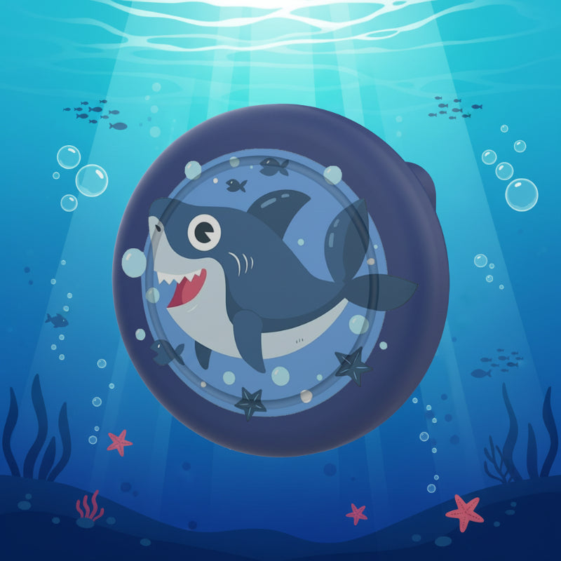Broche porte-AirTag, design Requin