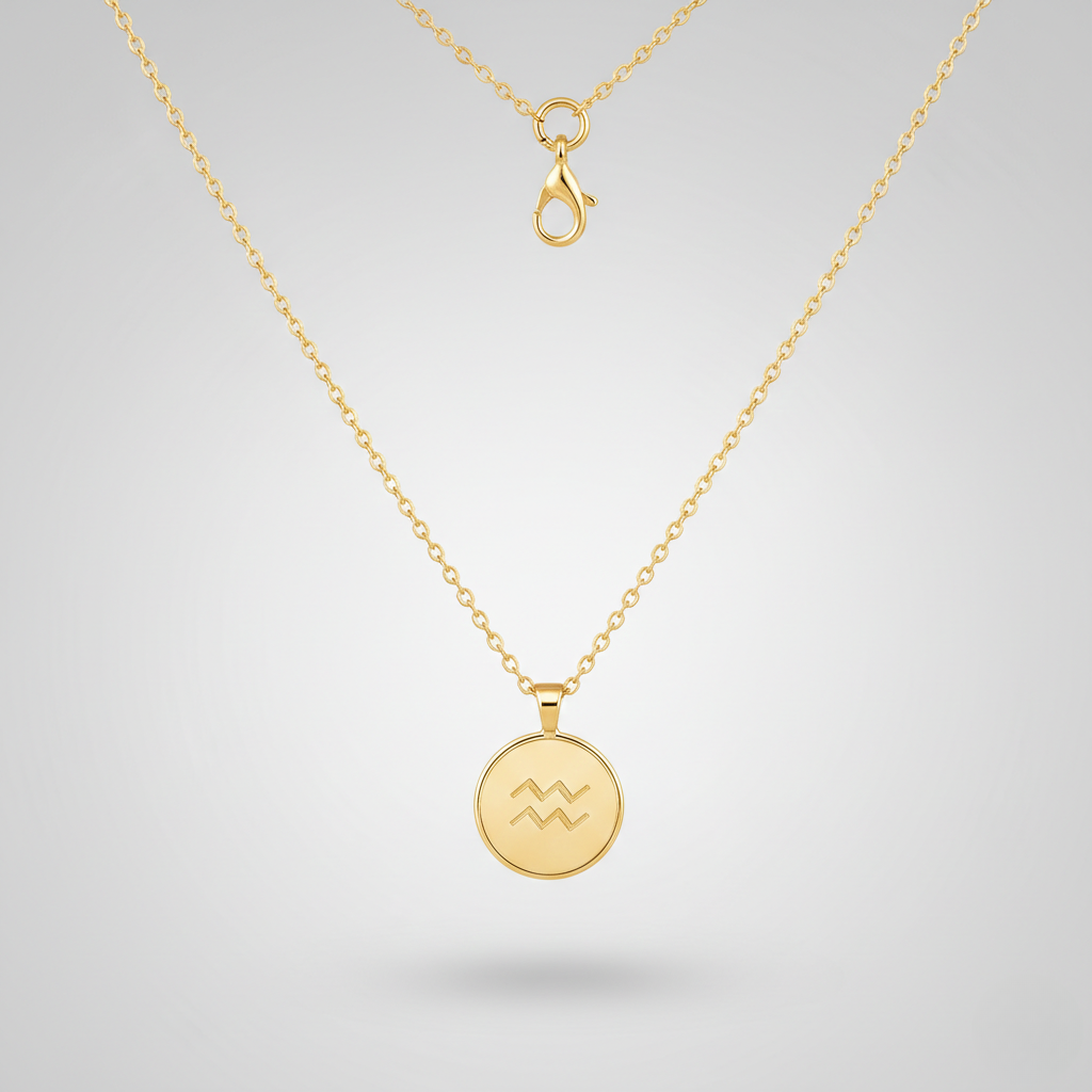 Collier femme signe Verseau, vue de face