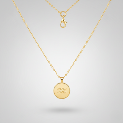 Collier femme signe Verseau, vue de face