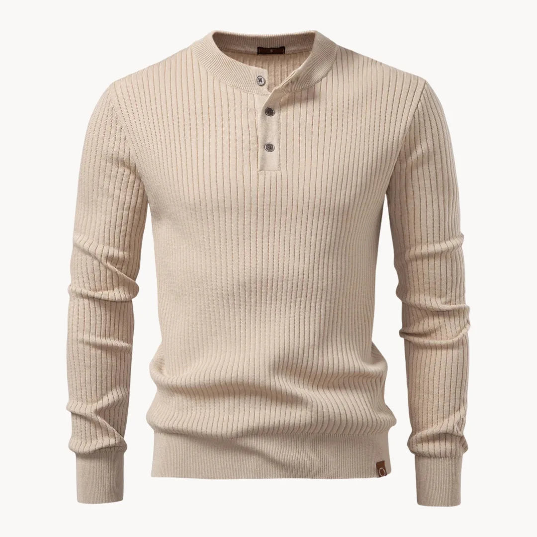 Pull homme col rond Beige