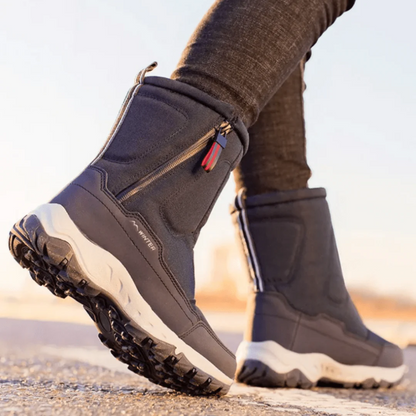 bottes de neige mi-hautes, détail de la doublure isolante