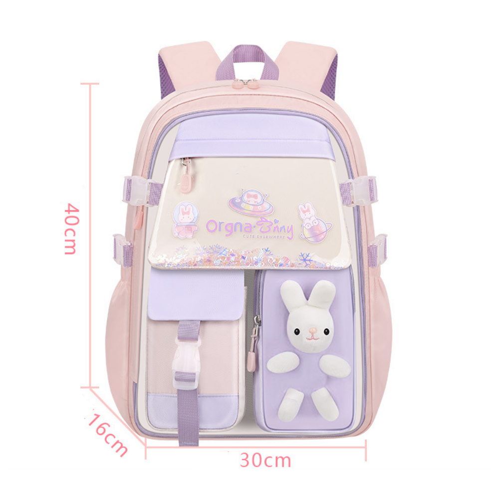 Sac à dos scolaire rose, petit format