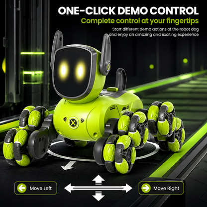 Chien robot RC, contrôle gestuel en action