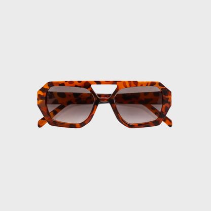 Occhiali da Sole Oversize – Montatura Tartarugata Geometrica di Tendenza