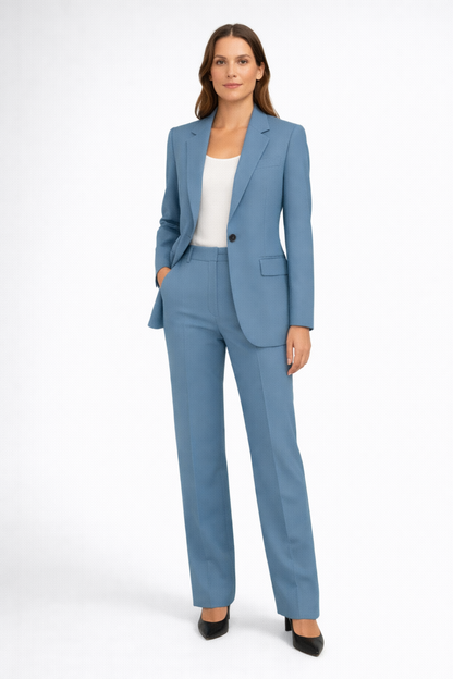 Tailleur Femme – Blazer Structuré & Pantalon Droit, Ensemble Élégant Bureau Soirée – vue 4