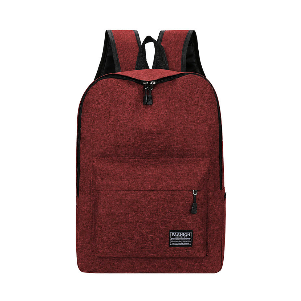 Sac à dos pour ordinateur portable rouge, vue de face