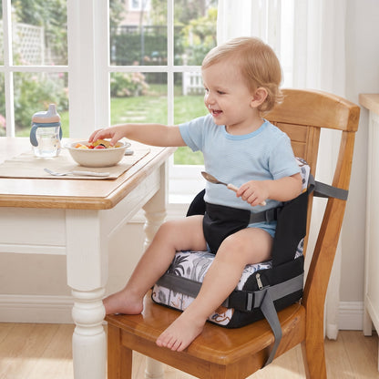Réhausseur de chaise pliable pour bébé, imprimé Éléphants Safari