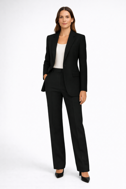 Tailleur Femme – Blazer Structuré & Pantalon Droit, Ensemble Élégant Bureau Soirée – vue 5
