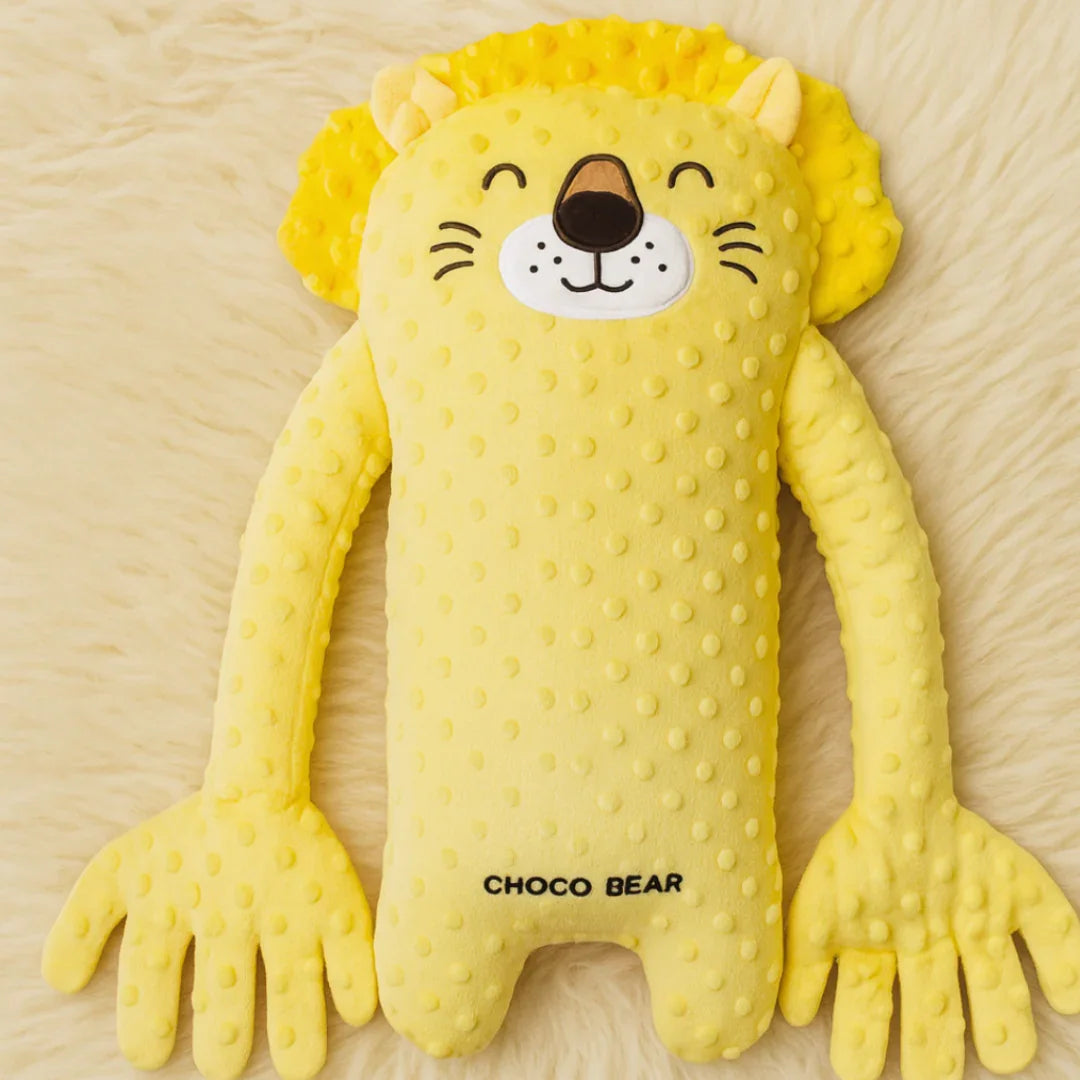 Gros plan sur la matière douce de la peluche premium