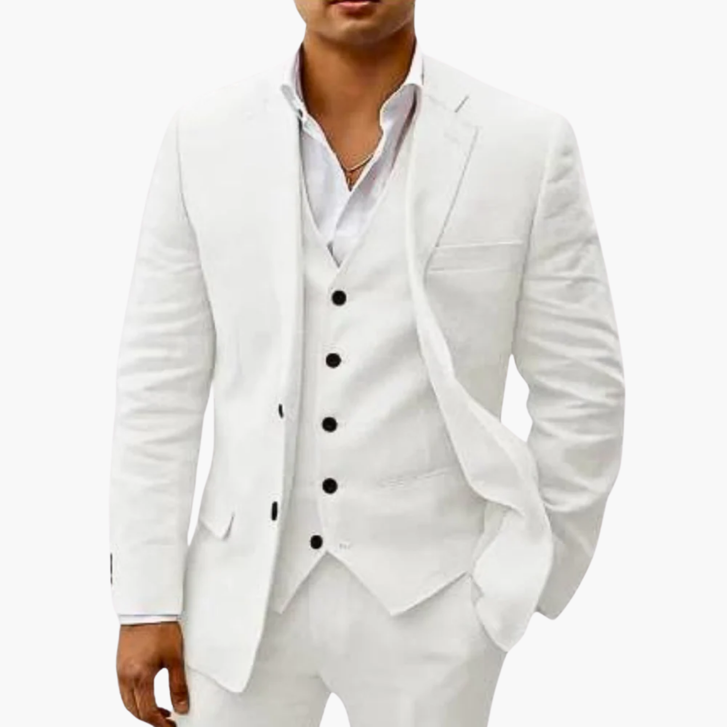 Ensemble Costume Homme 3 Pièces en Lin – Élégant, Léger et Respirant